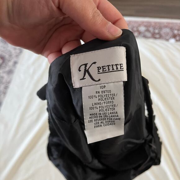 Vtg Y2K Black Ruffle Tank Top Wmns 10P Witchy Whimsygoth Emo Grunge - Picture 6 of 7